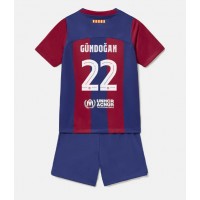 Echipament fotbal Barcelona Ilkay Gundogan #22 Tricou Acasa 2023-24 pentru copii maneca scurta (+ Pantaloni scurti)